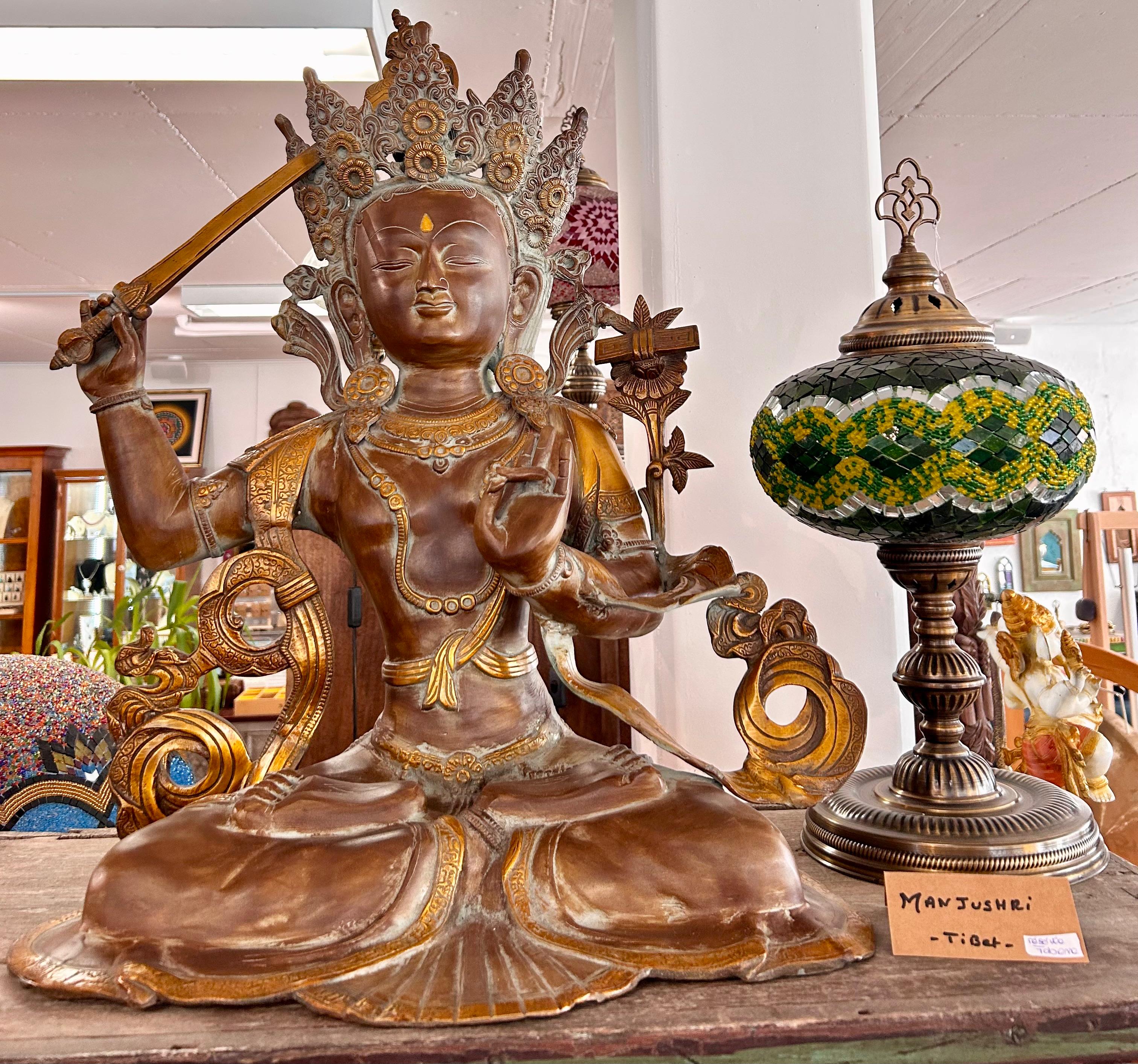 Statue tibétaine de Manjushri